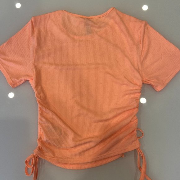 Salmon Crop Top - Picture 2 of 3